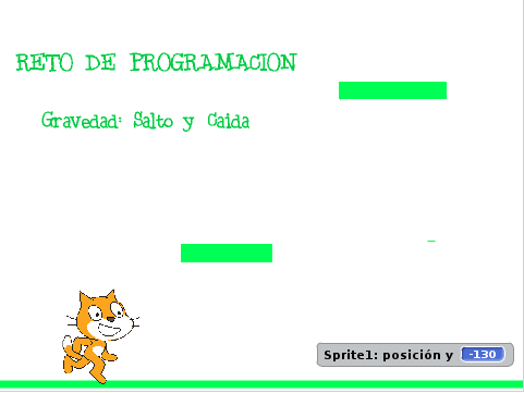 Reto de programación, programar un movimiento de salto y caida.