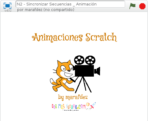 Clase extrescolar de programación, animación programada con Scratch.