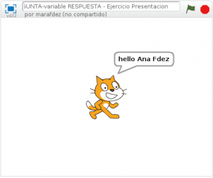 Clase de programación con Scratch. Ejercicio presentación.