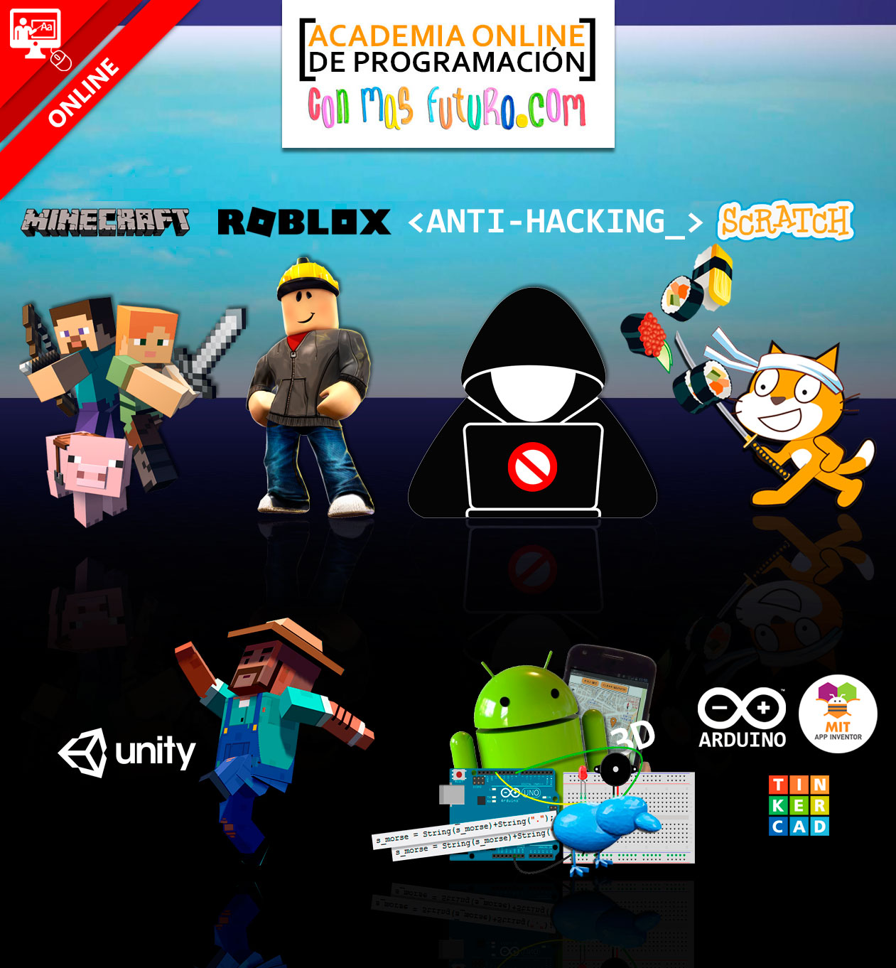 Catálogo cursos Academia Online Conmasfuturo.com