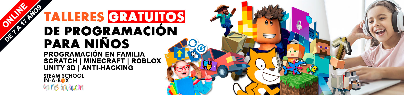 Talleres Online de Programación Gratuitos Conmasfuturo
