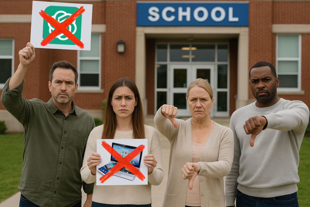 Los padres protestan